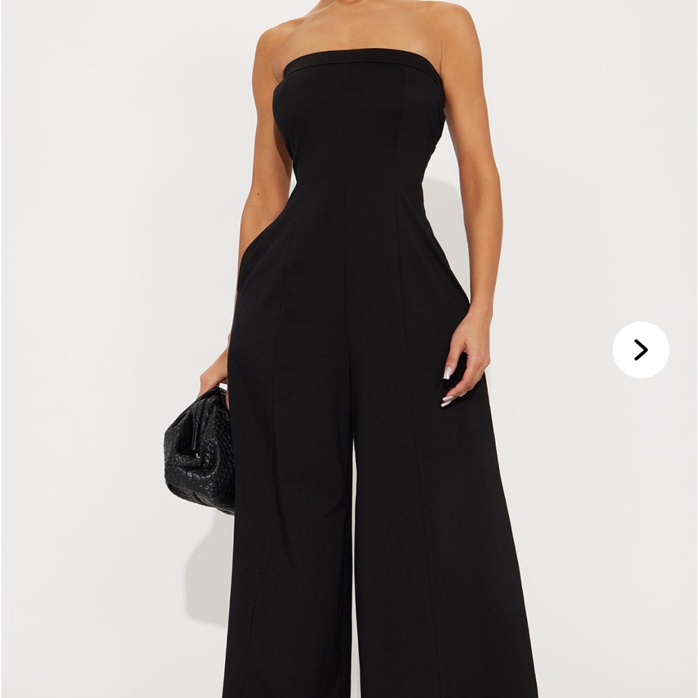 Elegant Black Strapless Jumpsuit